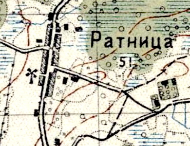 План деревни Ратница. 1941 год