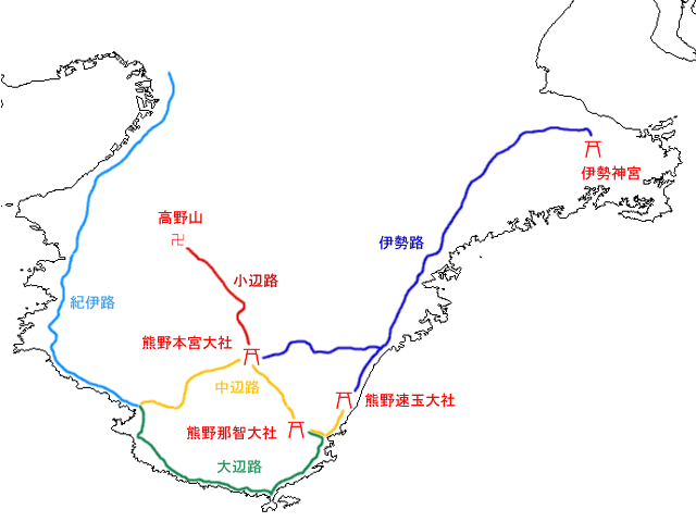 熊野古道の地図