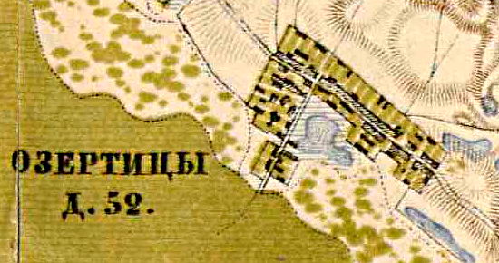 План деревни Озертицы. 1885 год