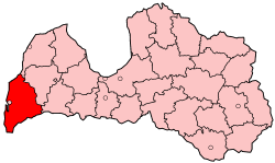 Location of Liepāja District