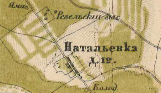 План деревни Натальевка. 1885 год