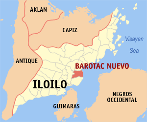 Mapa han Iloilo nga nagpapakita kon hain nahamutang an Barotac Nuevo