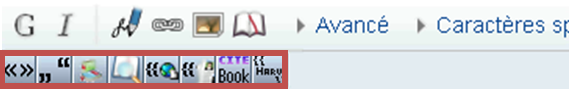 Barre d'édition avancée avec le script MediaWiki:MonobookToolbarSources.js.