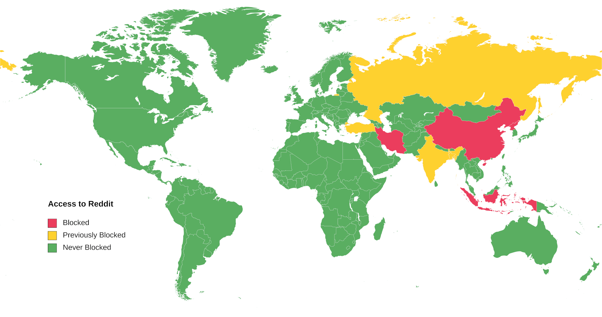 map where reddit is blocked