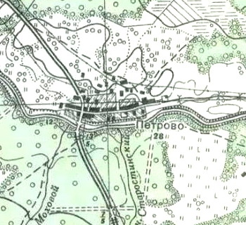 План деревни Петрово. 1941 год