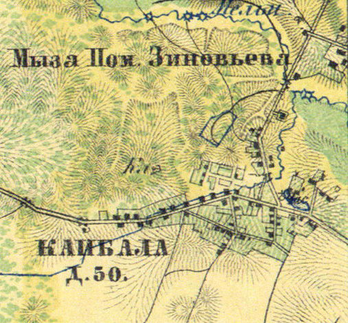 План деревни Кайболово. 1860 год