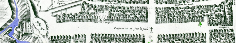 Plan de 1618 avec le cimetière St-Jacques,