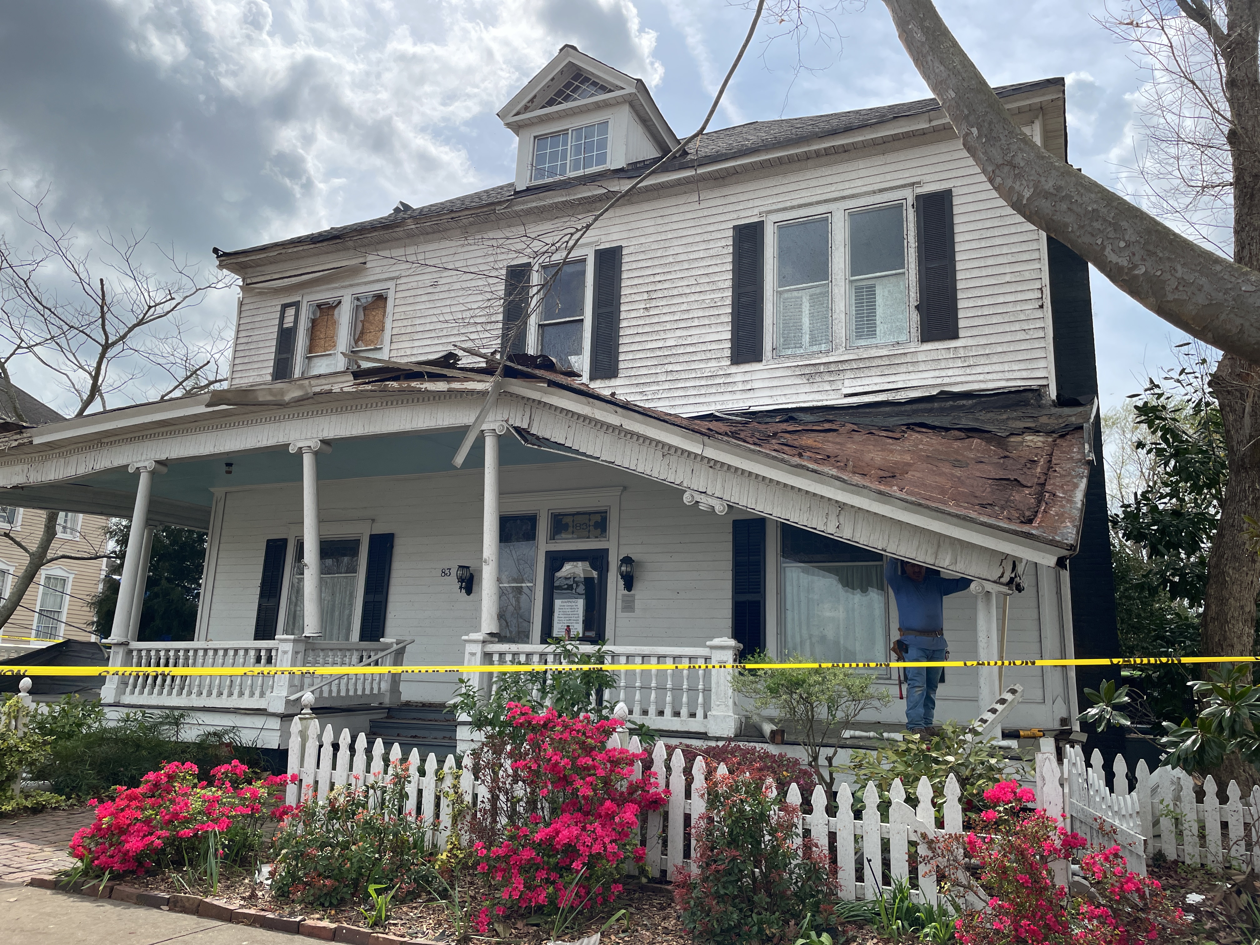 EF2 damage to a home in Newnan from the Newnan tornado.