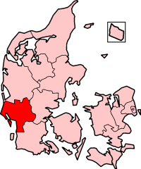 Contea di Ribe – Localizzazione