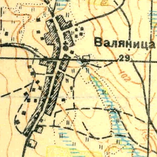 План деревни Валяницы. 1930 год