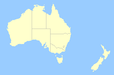 Mappa di localizzazione: Australia e Nuova Zelanda