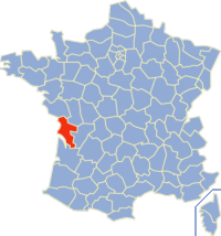 Localisation de la Charente-Maritime en France.