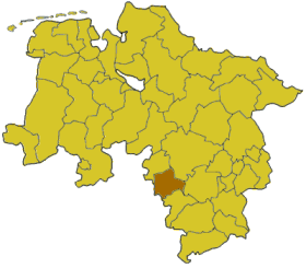 Lokasi Hameln-Pyrmont di Niedersachsen