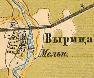 План деревни Вырица. 1885 год