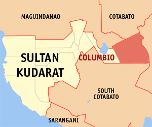 Mapa han Sultan Kudarat nga nagpakita kon hain nahamutang an Columbio