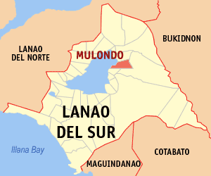 Mapa han Lanao del Sur nga nagpapakita kon hain nahamutang an Mulondo
