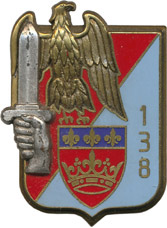 Insigne réglementaire du 138e régiment d'infanterie divisionnaire