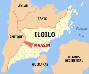 Mapa han Iloilo nga nagpapakita kon hain an Maasin