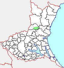 常北町の県内位置図