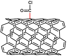 Kovalente Modifizierung von Nanoröhren.