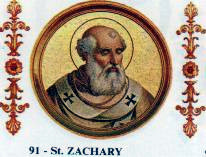 Saint Zachariah, Pope of Rome.