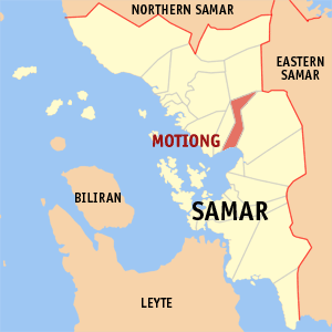 Mapa han Samar nga Probinsya nga nagpapakita kon hain an Motiong