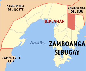 Mapa han Zamboanga Sibugay nga nagpapakita kon hain nahamutangan an Diplahan