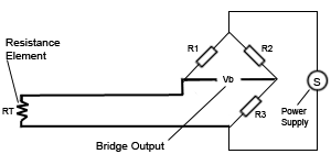 Two-wire resistance thermometer