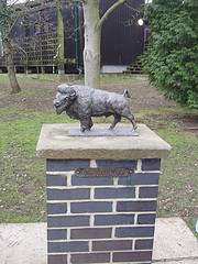Buffalo Statue, donated to Gilwell Park by the Boy Scouts of America in 1926