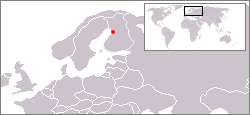 北欧における位置の位置図