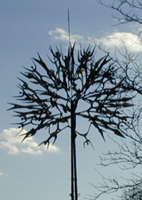 The People Tree statue, long used as a symbol of Columbia[۱]