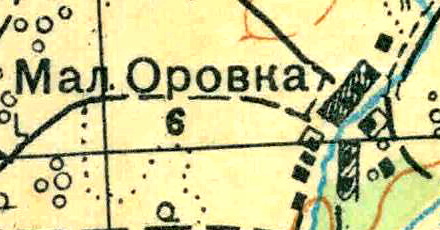 План деревни Малая Оровка. 1931 год