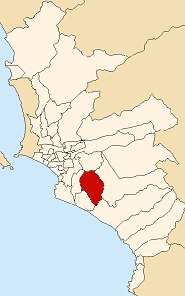 Location of Villa María del Triunfo in Lima