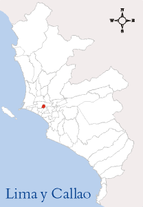 Location of Brena in the Lima province