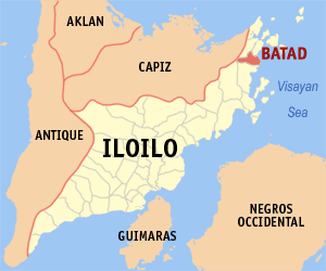 Mapa han Iloilo nga nagpapakita kon hain nahamumutangan an Batad