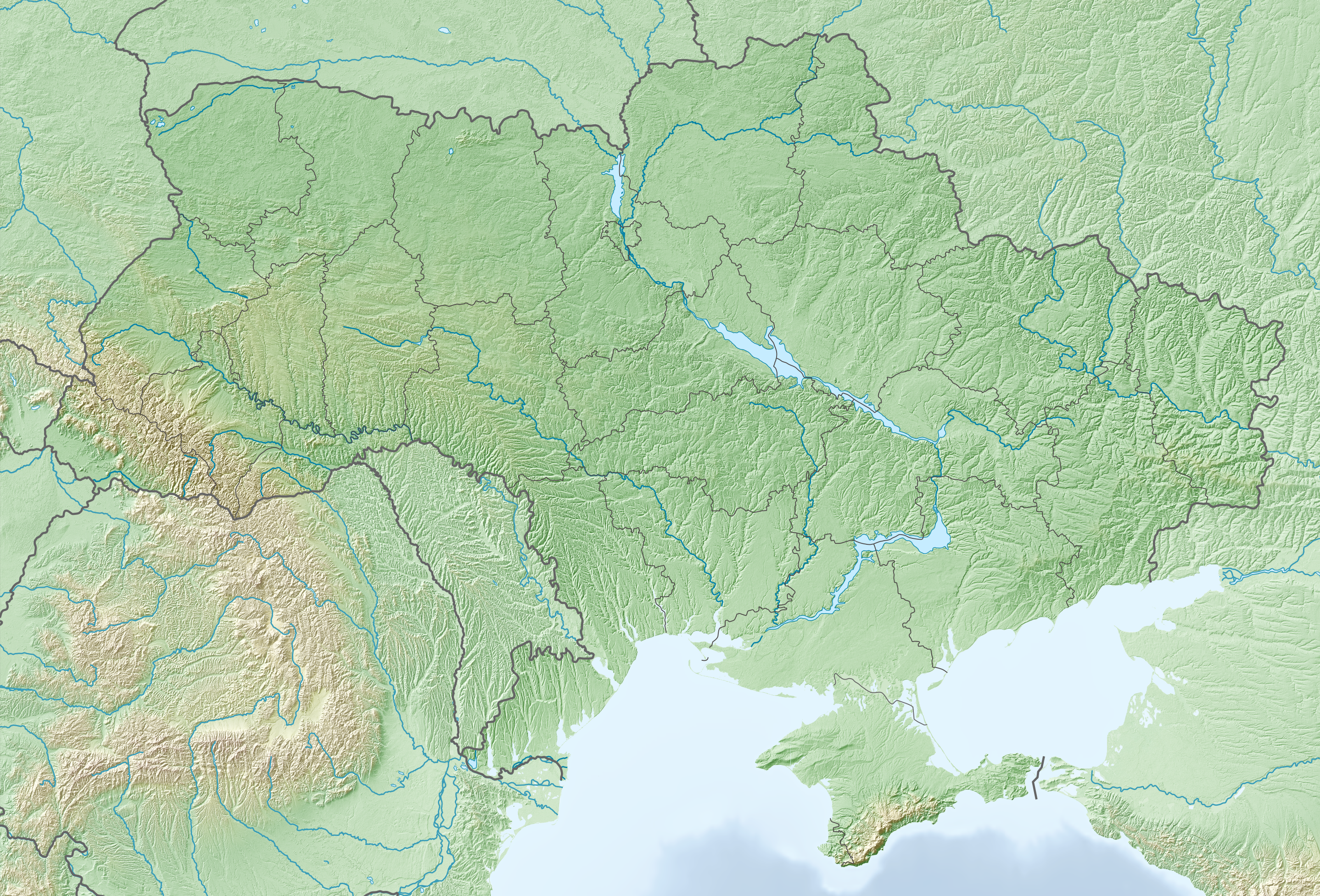 Russo-Ukrainian War detailed relief map is located in Ukraine