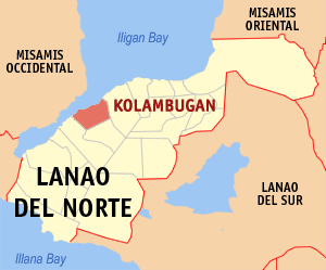 Mapa han Lanao del Norte nga nagpapakita hon hain nahamutangan an Kolambugan