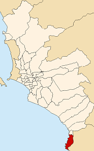 Location of Pucusana in the Lima province