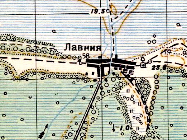 План деревни Лавния. 1941 год