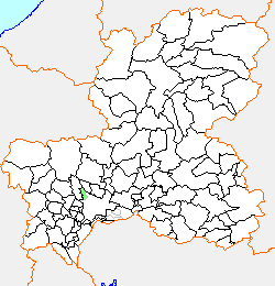 網代村の県内位置図