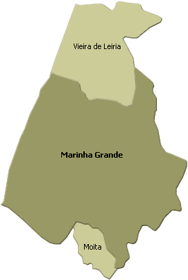 Localização no município de Marinha Grande