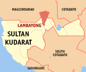 Mapa han Sultan Kudarat nga nagpakita kon hain nahamutang an Lambayong