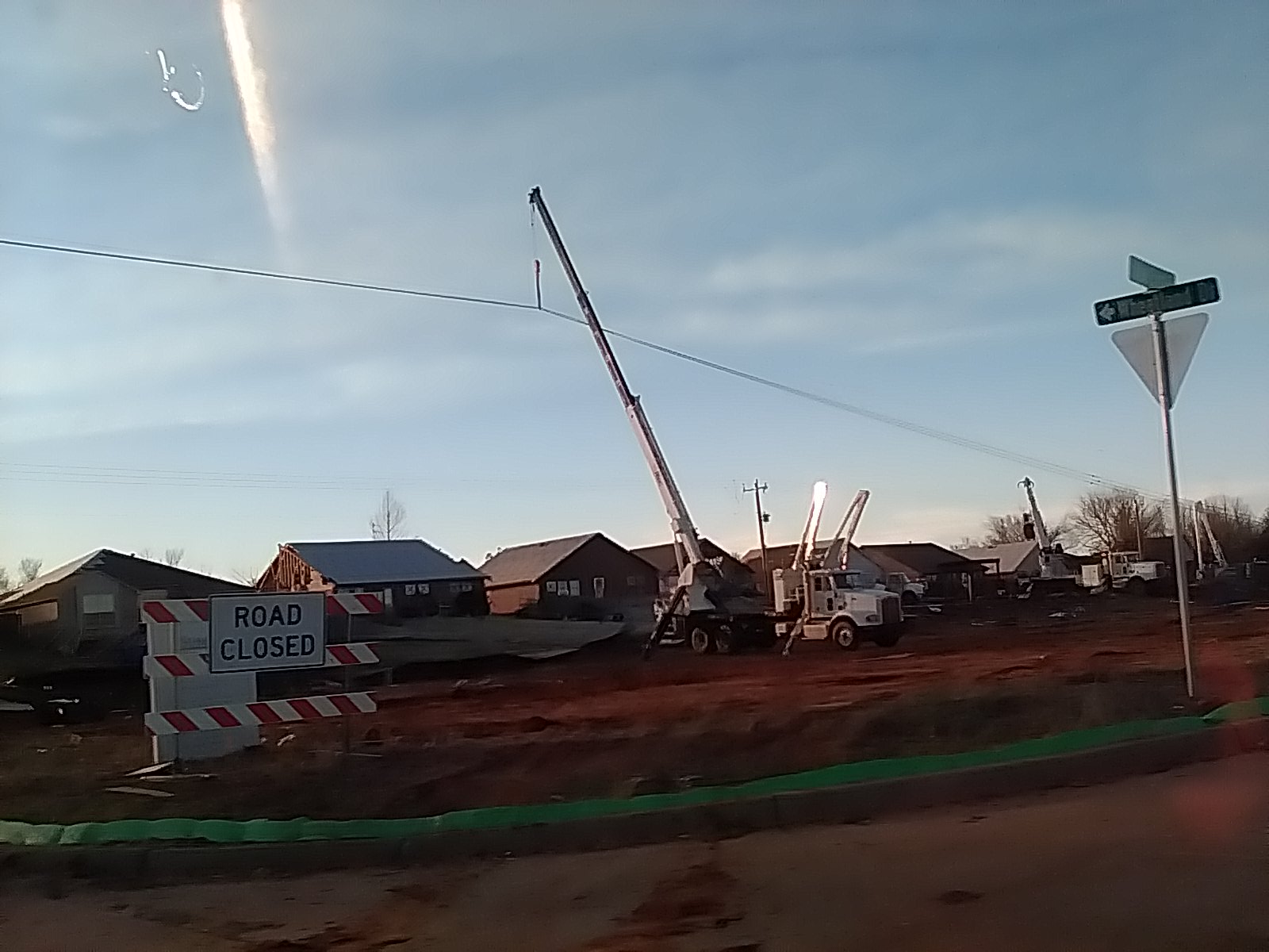 Damage to homes in Norman, Oklahoma.