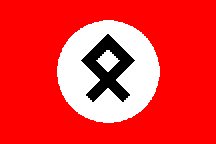 Othala-Rune auf Flagge der südafrikanischen Organisation Afrikaner Studentebond, gegründet 1948