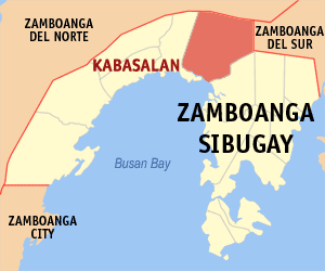 Mapa han Zamboanga Sibugay nga nagpapakita kon hain nahamutangan an Kabasalan