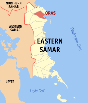 Mapa han Sinirangan nga Samar nga nagpapakita kon hain an Oras