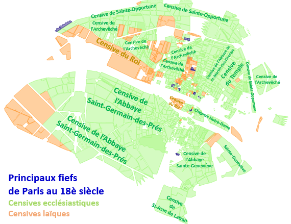 Les seigneuries de Paris au XVIIIe siècle