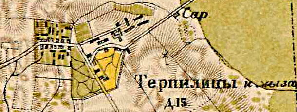 План деревни Терпилицы. 1885 год