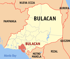 Mapa han Bulacan nga nagpapakita kon hain nahimutang an Bulacan