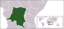 The Belgian Congo (dark green) shown alongside Ruanda-Urundi (light green), 1935